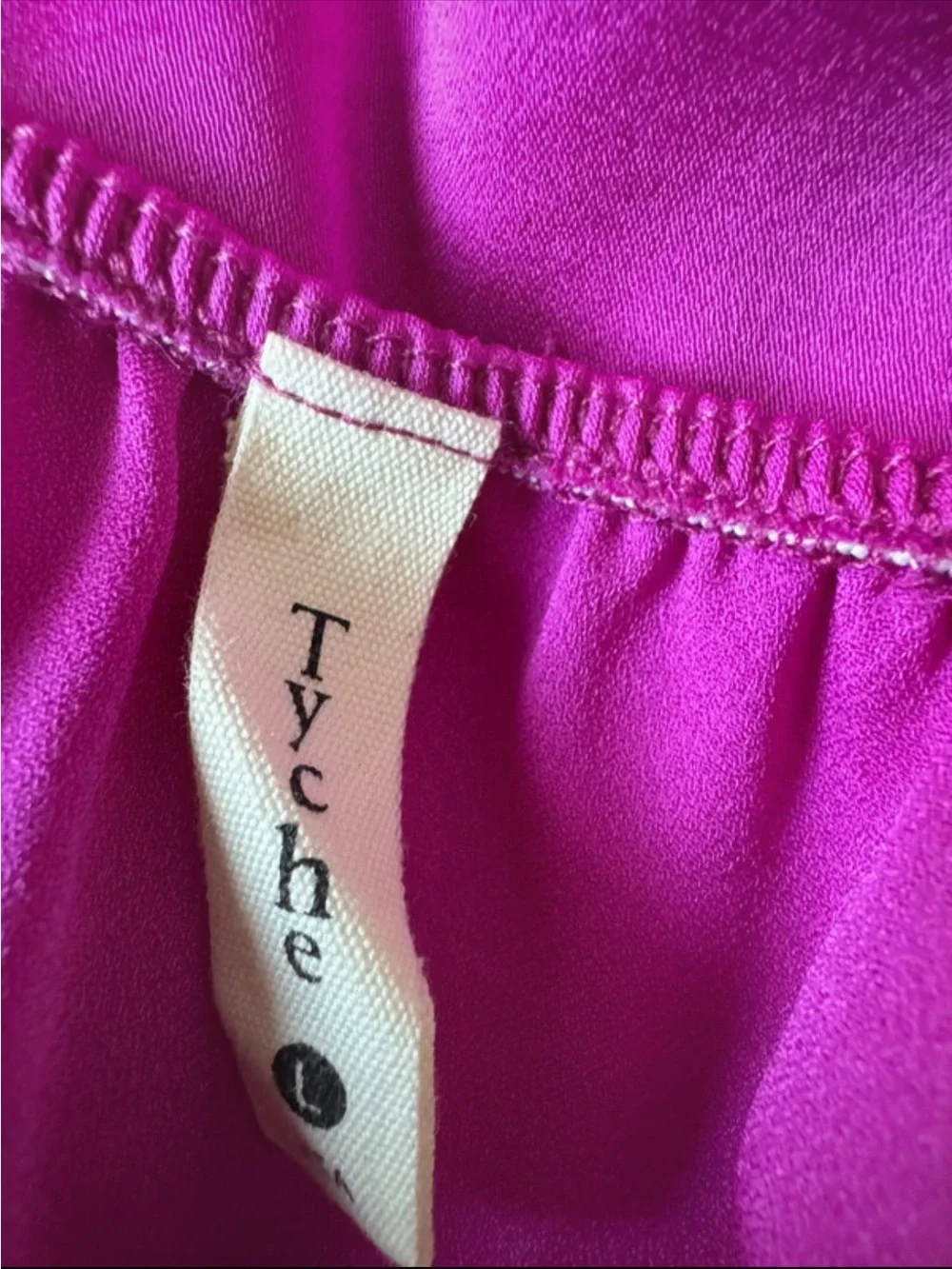 Tyche Fuchsia Midi Slip Dress with Side Knot - Picture 5 of 6